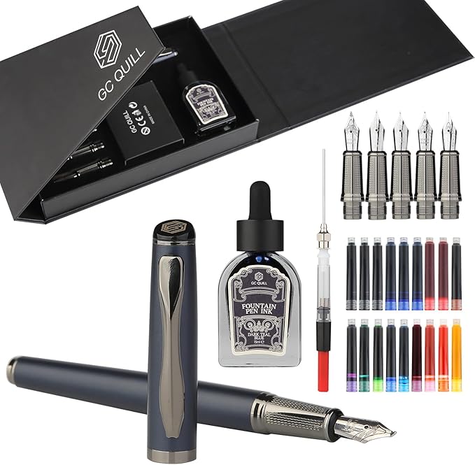 GC QUILL Calligraphy Fountain Pen Set by GC+QUILL