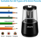 JARLINK Electric Pencil Sharpener, Heavy-Duty Helical Blade to Fast Sharpen - Image 4