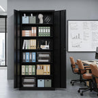 vingli metal garage storage cabinet with 2 doors shown in use