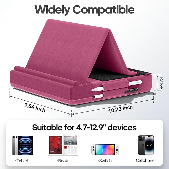 KDD Tablet Pillow Stand, Bed and Desk, Foldable Soft Pad Dock - Image 8