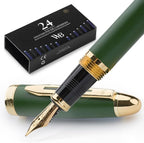 Wordsworth & Black Majesti Fountain Pen-, Luxury Case, 24K Gold Finish; 18K by WordsworthBlack