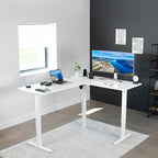 VIVO Electric Corner 63 x 55 inch L-Shaped Standing Desk, Memory Height - Image 8