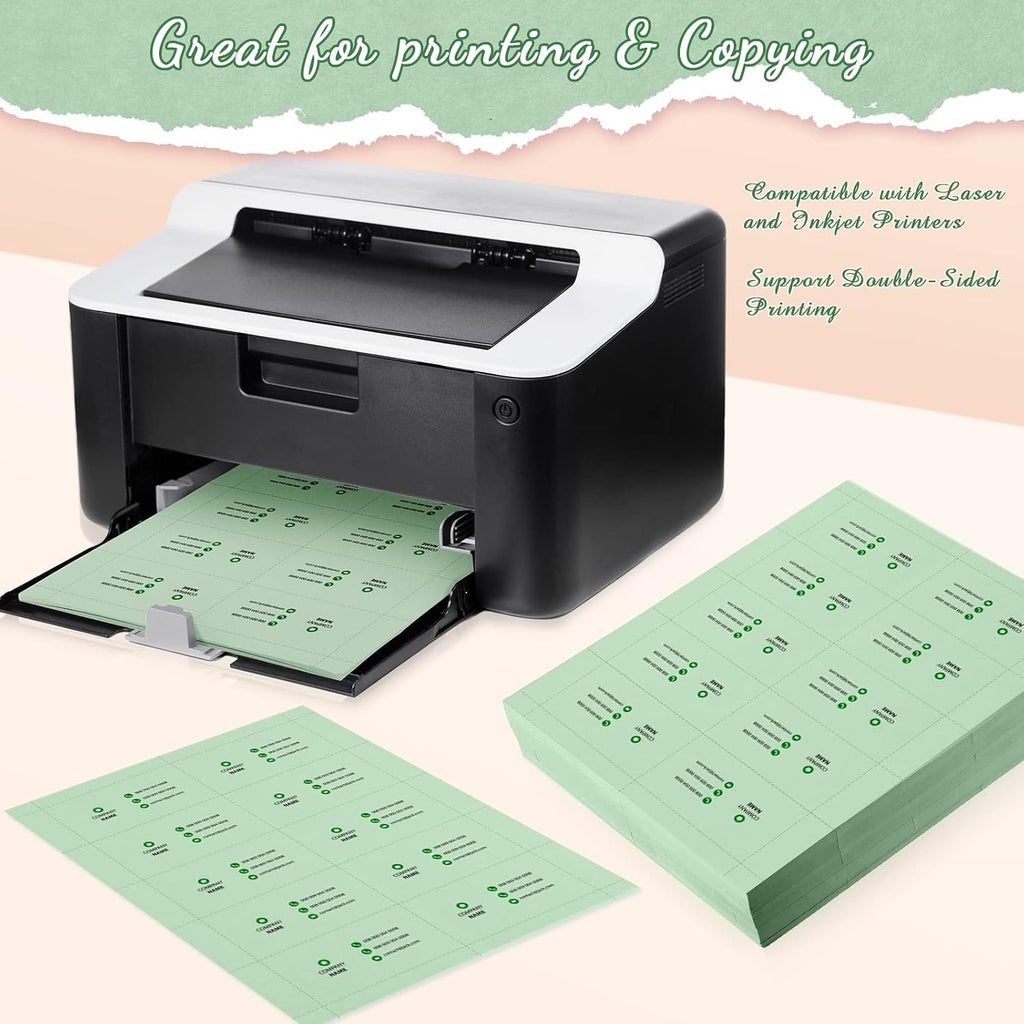 fainne 2000 pieces blank printable business cards mini, close-up detail