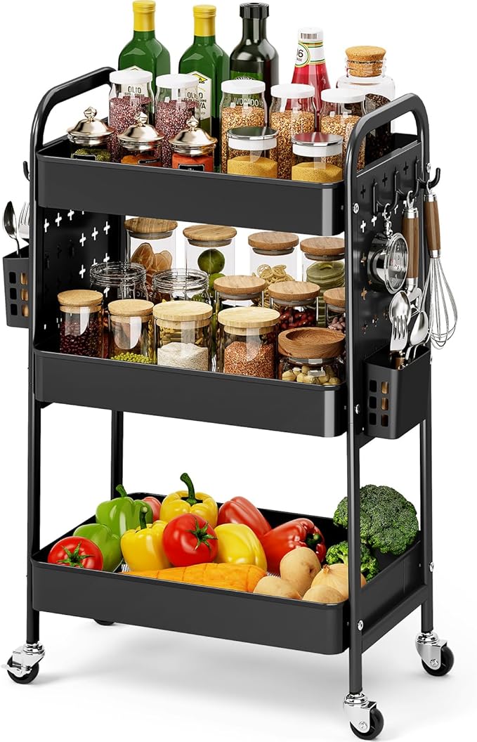 KINGRACK 3 Tier Rolling Cart by KINGRACK
