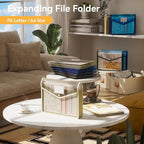 ABC life 6 Pack Plastic Expanding File Folder, Transparent envelopes - Image 2