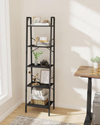 Hzuaneri Ladder Shelf, Bookshelf Bookcase, Freestanding Corner Storage Shelve - Image 6