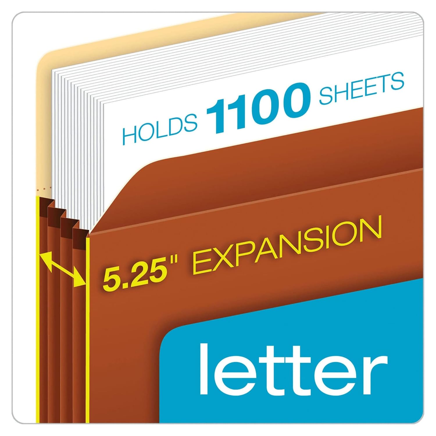 Pendaflex Expanding File Pockets Letter Size 10pk + Hanging Folders Letter Size 25pk - 5.25" Expansion, Reinforced, Assorted Colors