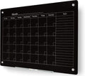 J&J worldwide Magnetic Whiteboard Calendar, 47 x 35 Black Glass Wall Calendar