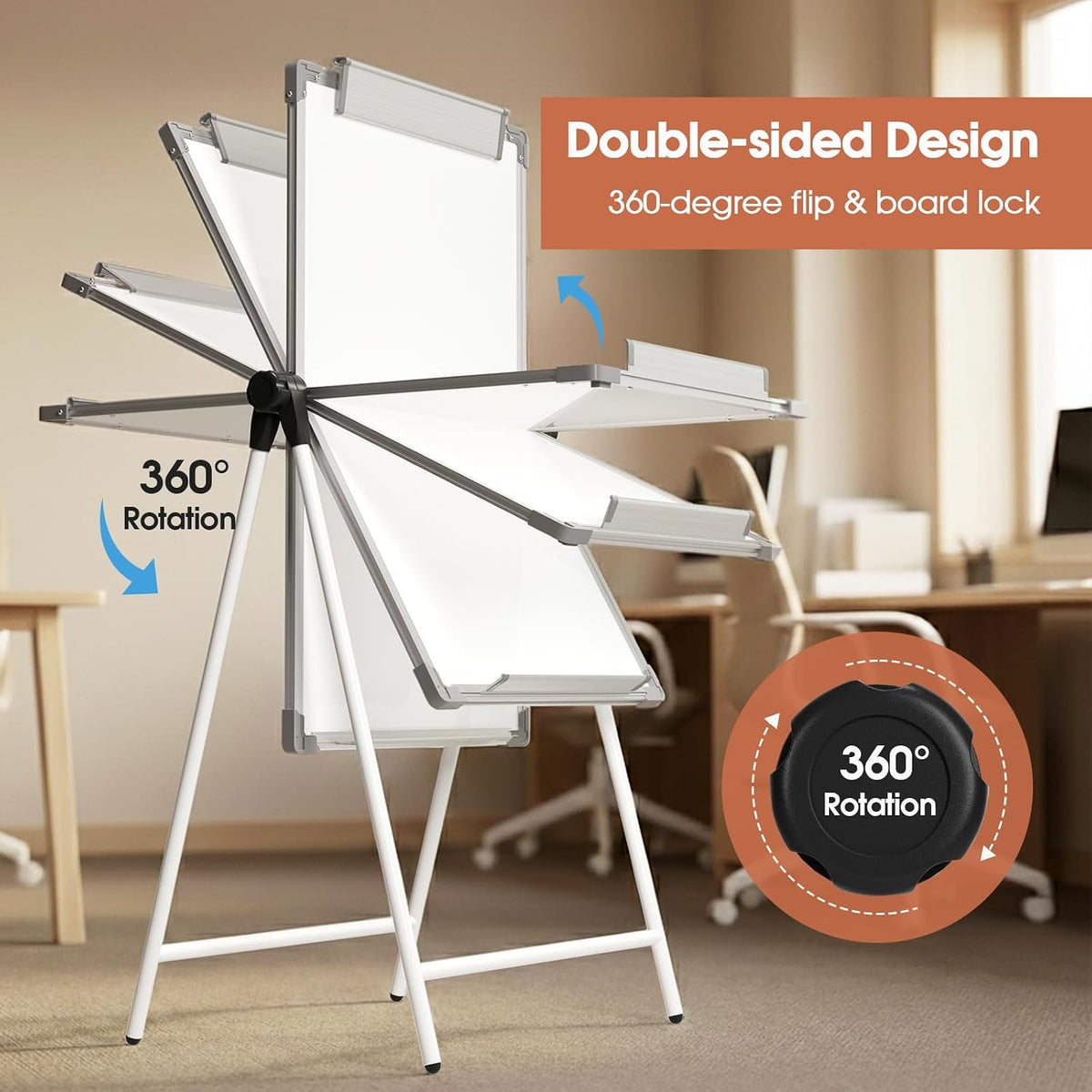 MaxGear Magnetic Whiteboard Easel 36'' x24'', Dry Erase Board...
