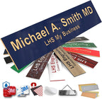 Engraved Custom Door Plate Navy Blue Plastic Office Door Sign by LHS+My+Business