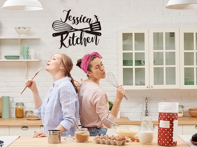 Custom Kitchen Name Sign, Personalized Metal Kitchen Sign, Housewarming Cooking - Image 2