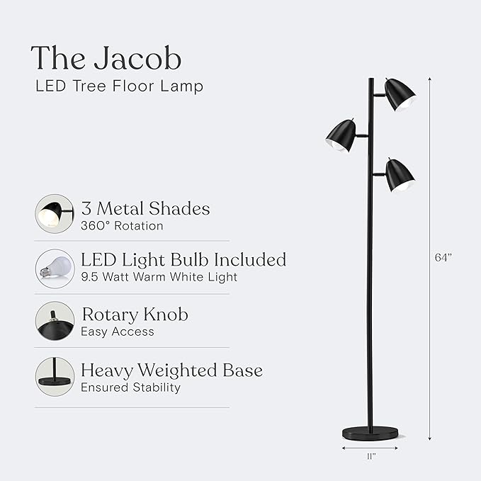 Brightech Jacob LED Standing Lamp, Modern Bright Floor Lamps - Image 5