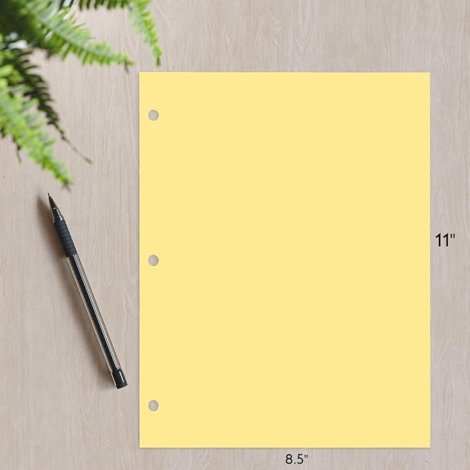 Copy And Printing Color Paper, 20 Lb. 3 Hole Punch 500 Sheets Per Ream. - Image 3