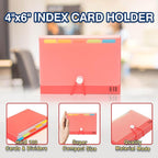 H4D 4x6 Index Card Case with 100 Heavyweight Ruled Index Cards and Dividers - Image 3