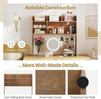 Tangkula Desktop Bookshelf for Computer Up to 32”, 37” Countertop Storage Hutch - Image 9