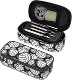 HKHEHOP Volleyball Ball Pattern Pencil Case Big Capacity Storage Pencil Pouch by HKHEHOP