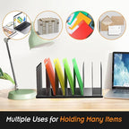 Kuntine.B Desk File Organizer 7 Upright Mesh Desktop Organizer File Sorter - Image 4