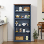 RWYHG 70" Blue Tall Bookshelf, 5-Tier Thick Wooden Book Shelf - Image 8
