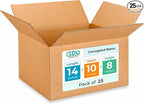 Medium Moving & Shipping Boxes 14"L x 10"W x 8"H by IDLPackaging
