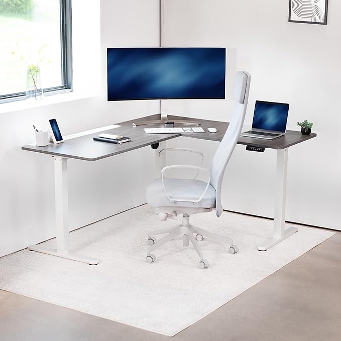 VIVO Electric Corner 63 x 55 inch L-Shaped Standing Desk, Memory Height - Image 7