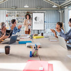 Mobile Whiteboard, 36” x 24” Magnetic Portable White Board on Wheels, Height - Image 6