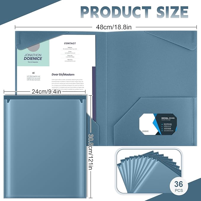 Henoyso 36 Pcs Plastic Folders - Image 2