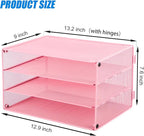 EASEPRES Paper Organizer Tray, 3 Tier Mesh Desk File Organizer Letter Sorter - Image 2