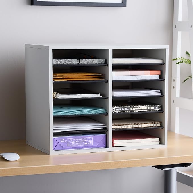 Safco Literature Organizer, 12 Compartments, Office and Classroom Mailbox - Image 2