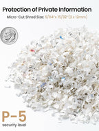 Locksworth 200-Sheet P-5 Micro-Cut Heavy-Duty Paper Shredder, 60-Min Continuous - Image 3