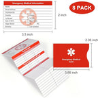MEDMAX 8 Pack Emergency Medical Cards Tri-Folding - Image 2