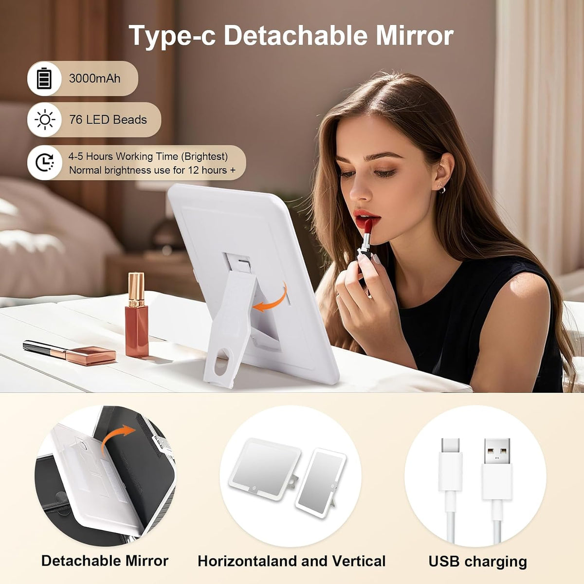 BEAUTY CASE Makeup Case with LED Mirror, 16 inch PC and Aluminum Shockproof H...