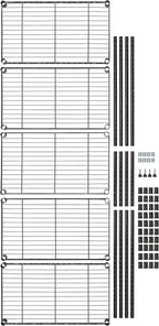 Amazon Basics 5-Shelf Multipurpose Adjustable Sturdy Steel Storage Shelving Unit - Image 7