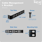 ICC 6” Metal L-Shaped Cable Management Bracket, Vertical/Horizontal, Rack or - Image 9