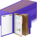 Skyygemm 48 Pcs Classification Folders Letter Size, 3 Divider Pressboard File by Skyygemm