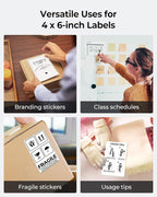 MUNBYN 4x6 Inch Direct Thermal Labels, 6000 Labels/12 Stacks, Fanfold Shipping - Image 6