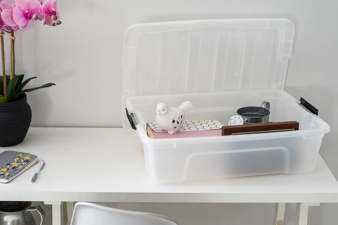 IRIS USA 27 Qt Stackable Plastic Storage Bins - Image 7