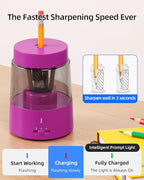 ZMOL Electric Rechargeable Pencil Sharpener, Automatic Pencil Sharpeners Kids - Image 6