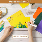 Silunkia 10 Assorted Colors Blank Cards and Envelopes 4.25 x 5.5 Heavyweight - Image 4