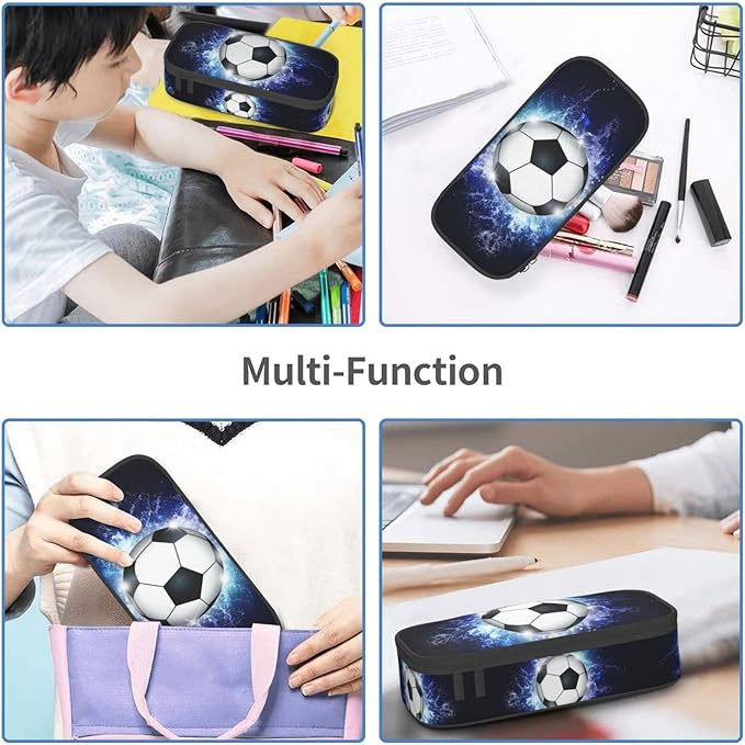 SNAPMADE Soccer Ball Pencil Box Sports Pencil Case - Image 8