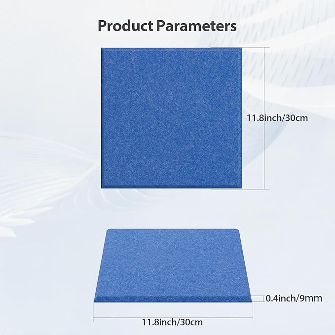 Amantech 12 Pack Acoustic Panels Self Adhesive Sound Proof Foam, High Density - Image 6