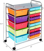 GOFLAME 15-Drawer Rolling Storage Cart, Craft Storage Cart - Image 3