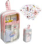 UINSUE Cute Pen case Adorable Bunny Transparent 3-Layer Large Capacity Pencil by Unknown