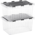 Superio Storage Bins with Lids, Stackable Totes, BPA Free, Odor Free, Organizer by Superio