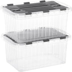 Superio Storage Bins with Lids, Stackable Totes, BPA Free, Odor Free, Organizer by Superio