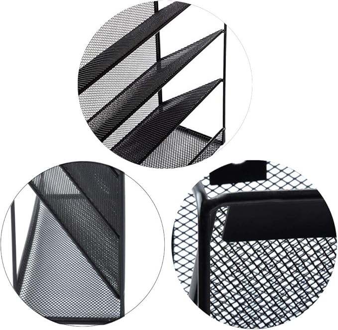 EASEPRES Hanging File Holder Organizer, 6 Tier Mesh Metal Wall Mount Document - Image 4