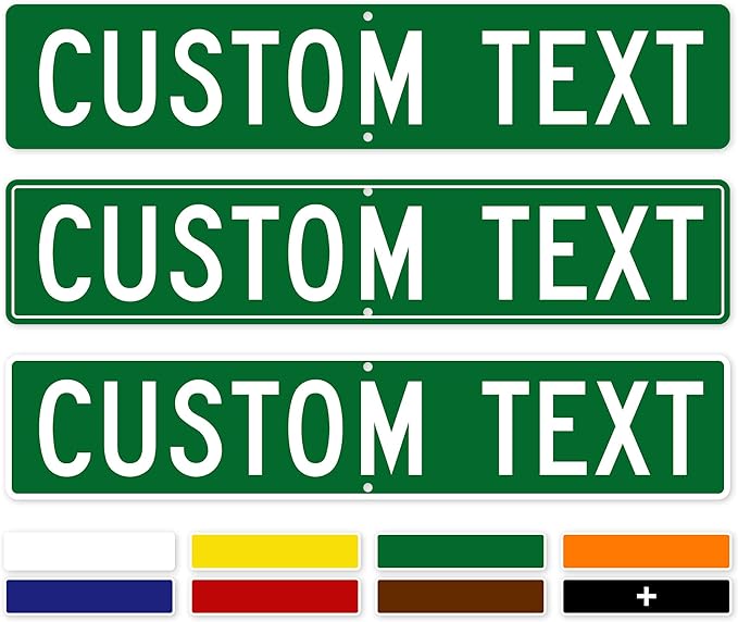 Custom Street Sign, Road & Address Sign, 8 Colors, Reflective Option, Mounting by MySignCenter
