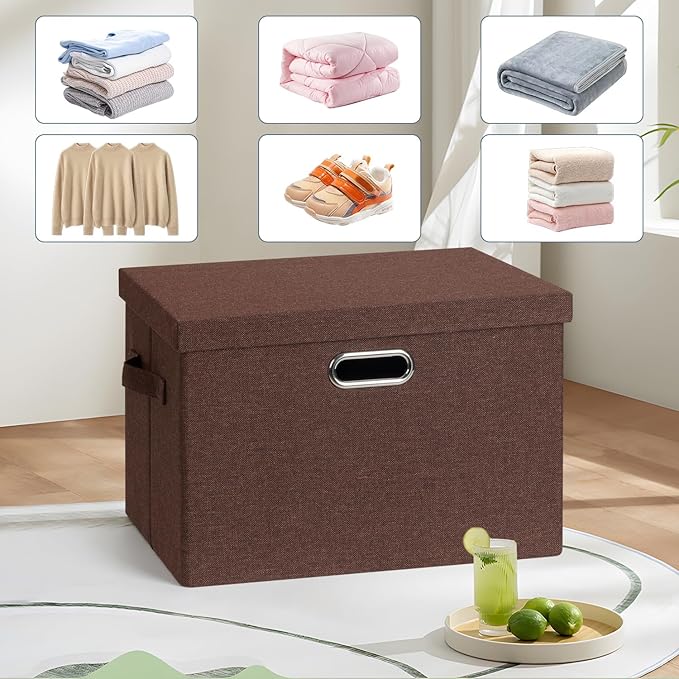 Graciadeco Large 17" 36 Quart Collapsible Stackable Storage Bins - Image 6