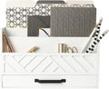 BLU MONACO | White Wooden Mail Organizer