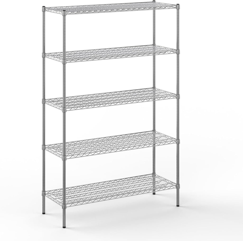 Regal Altair 18" Deep x 48" Wide x 74" Height Wire Shelving Kit | 5-Tier | NSF
