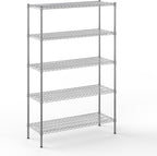 Regal Altair 18" Deep x 48" Wide x 74" Height Wire Shelving Kit | 5-Tier | NSF